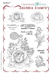 Rose Perfumery Rubber Stamp sheet - A5